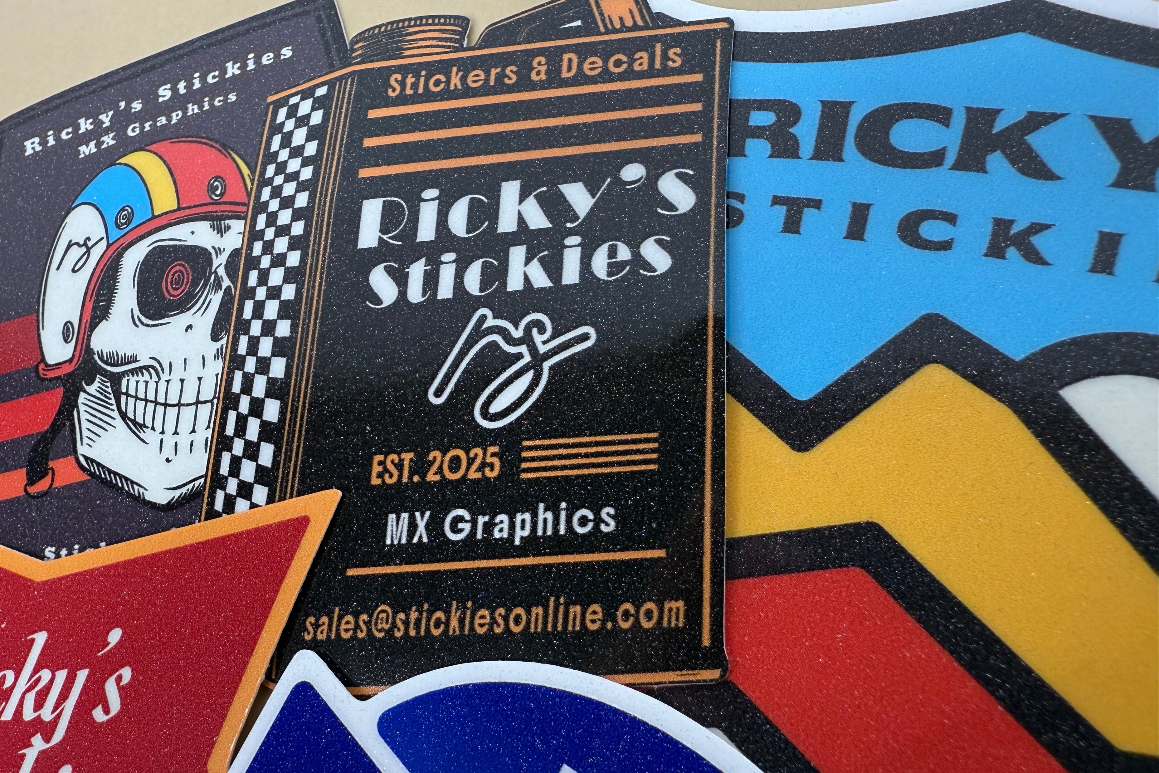 Glitter Finish Custom Stickers